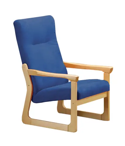 BE - 1 křeslo, koženka HOLY N 1 - koženka modrá